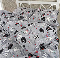 Дитяча полуторна постільна білизна 100% бавовна з котиками