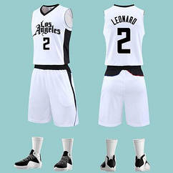 Баскетбольна форма біла Ленард 2 Лос gepes Кліперс Leonard Los Angeles Clippers