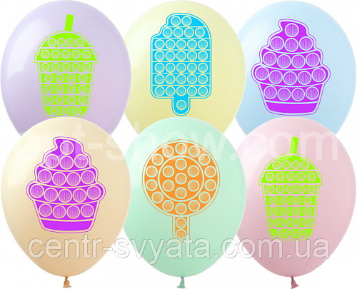 Латексна кулька Show 12" (30 см) Поп іт