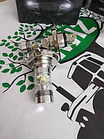 Лампа светодиодная (2 шт) с линзой 12V. 100W. 20 LED диодов. цоколь H4