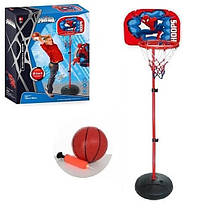 Набор для игры в баскетбол MAXLAND ENTERPRISES на стойке с регулировкой + мяч насос Спайдермен (MY1705/2)