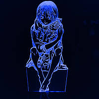 Акриловый светильник-ночник Кэнма Козумэ 2 (Kozume Kenma) синий tty-n000800