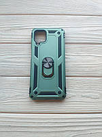 Чохол Armor для Samsung A12 / A125F протиударний з кільцем оливковий