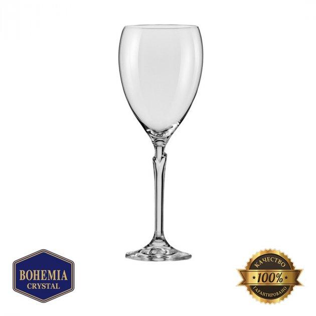 Набір бокалів для вина скляних Bohemia Lilly 350 мл 6 шт (6465)