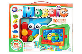 Дитяча універсальна розвиваюча ігрова Мозаїка ТехноК барвиста мозаїка в кейсі для дитини