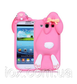 Рожевий чохол "Зайчик Moschino" для Samsung S3/S3 duos