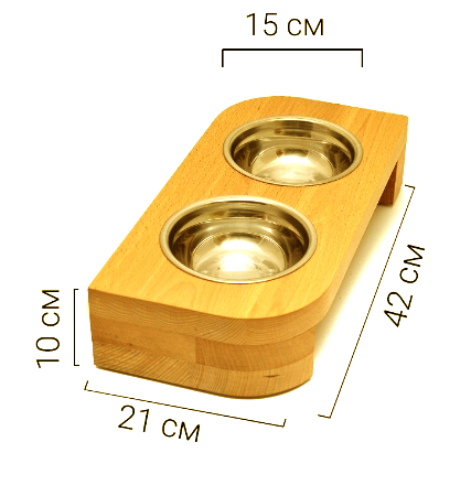 Підставка під миски для кішок "Гедіз" каррі