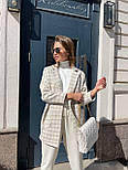 Пальто гусяча лапка беж і сіре жіноче, фото 7