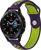 Ремешок Sport для Galaxy Watch 4 Classic 46mm Фиолетово-зеленый