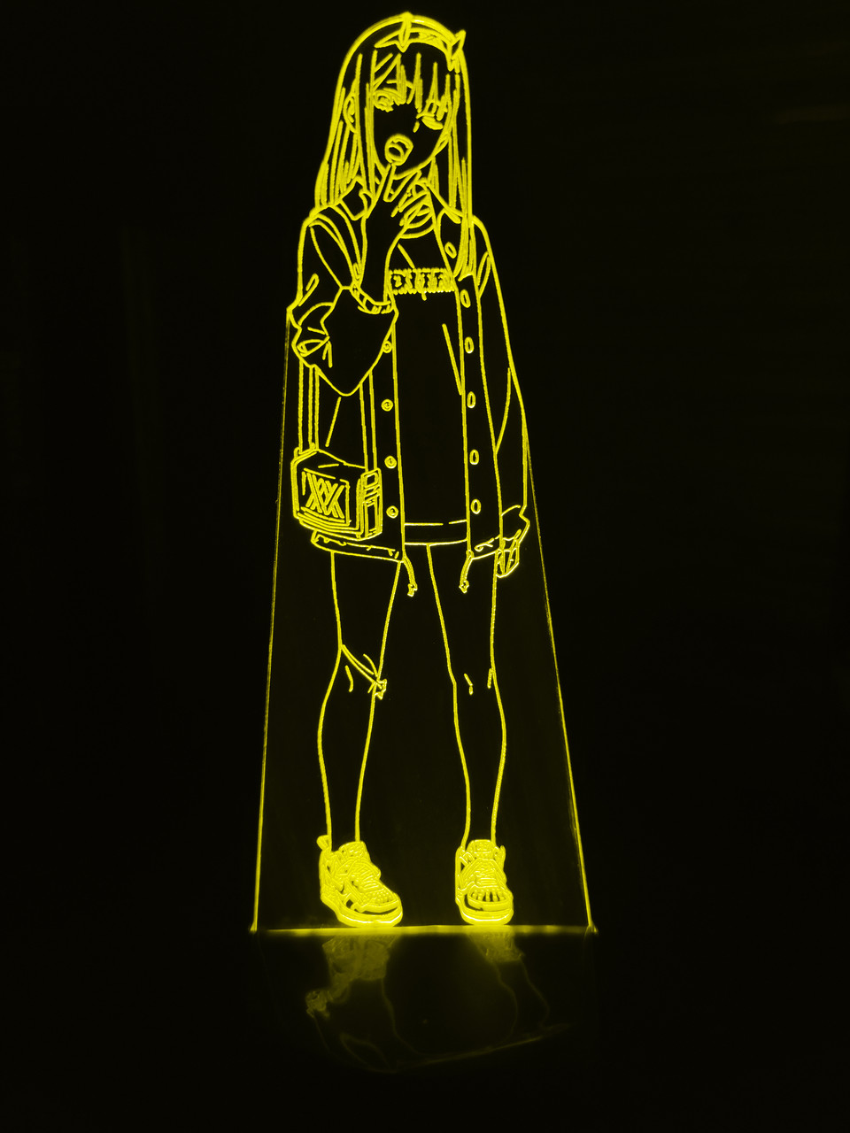 Акриловий світильник-нічник Зеро Ту 3 жовтий tty-n000824