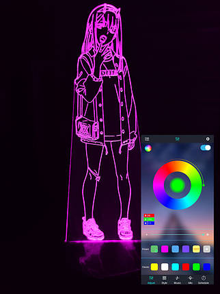 Акриловий світильник-нічник керування з телефона Зеро Ту 3 tty-n000827, фото 1