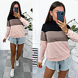 Трикотажна жіноча кофта з блискавкою, фото 2