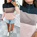 Трикотажна жіноча кофта з блискавкою, фото 3