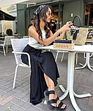 Жіноча шовкова спідниця на запах довга, фото 4