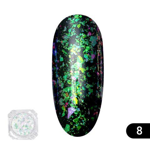 Втирання для нігтів Global Fashion, Transparent est chameleon 08
