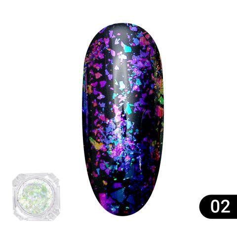 Втирання для нігтів Global Fashion, Transparent est chameleon 02