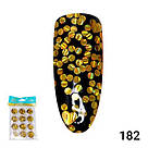 Декор для нігтів (ромбіки), золото голографіка Global Fashion, фото 2