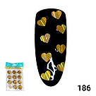 Декор для нігтів (ромбіки), золото голографіка Global Fashion, фото 5