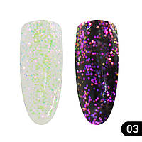 Глиттер гель хамелеон Global Fashion 5 гр, Glitter gel 03