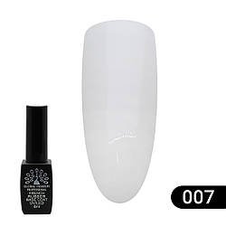 Каучукова база для гель лаку френч, колір прозоро-молочний, Rubber Base Coat French, 8 мл, Global Fashion