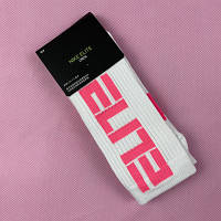 Белые с розовым цветом носки Nike Elite Crew спортивные