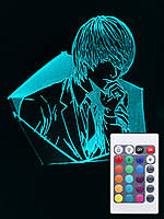 Акриловый светильник-ночник с пультом 16 цветов Тетрадь Смерти Лайт tty-n000840