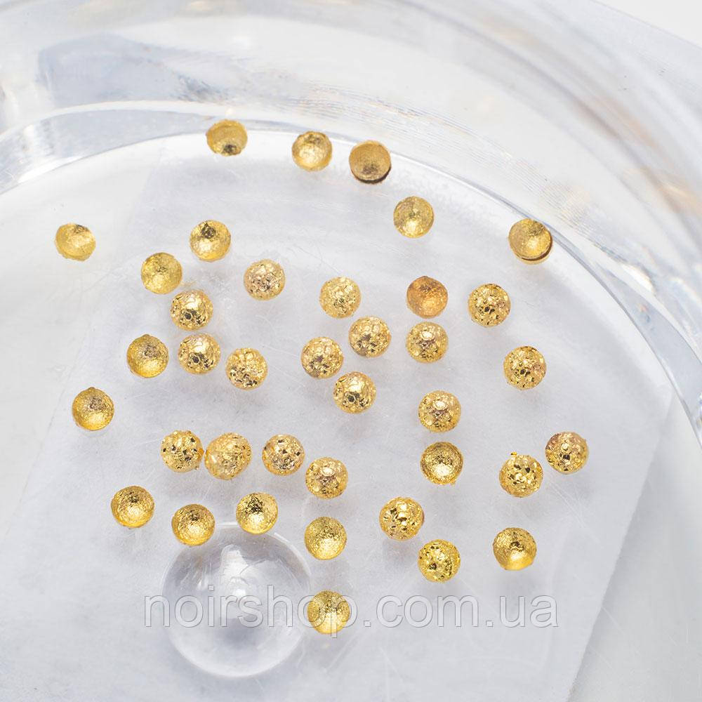 Komilfo Металеві Текстурні Заклепки золото коло маленький, 1,2 мм, 50 шт.
