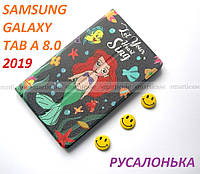 Разноцветный чехол для девочки на Samsung Galaxy Tab A 8.0 2019 SM-T290 T295 Русалка (Mermaid)