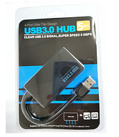 Ультратонкий USB 3.0 hub концентратор на 4 порти 5Gbps