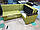 Кухонный уголок Пегас со спальным местом и подлокотником с баром карго. Ткань, фото 5