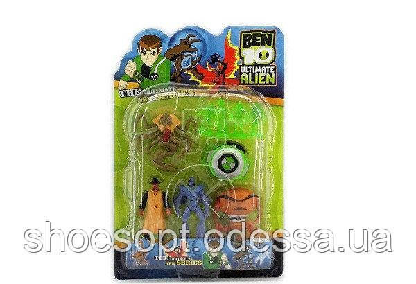 Набор Бен 10 Ben10 4 фигурки светятся, часы - фото 1 - id-p739766026