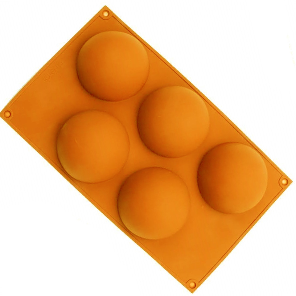 Силіконова форма Напівсфера 5 шт., фото 1
