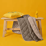 Покривало дитяче стьобане двостороннє Стиль CUBE 100х135см мт Ідея сірий/беж, фото 4