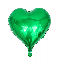 Фольгированный шарик КНР 18"(45 см) Сердце зелёное