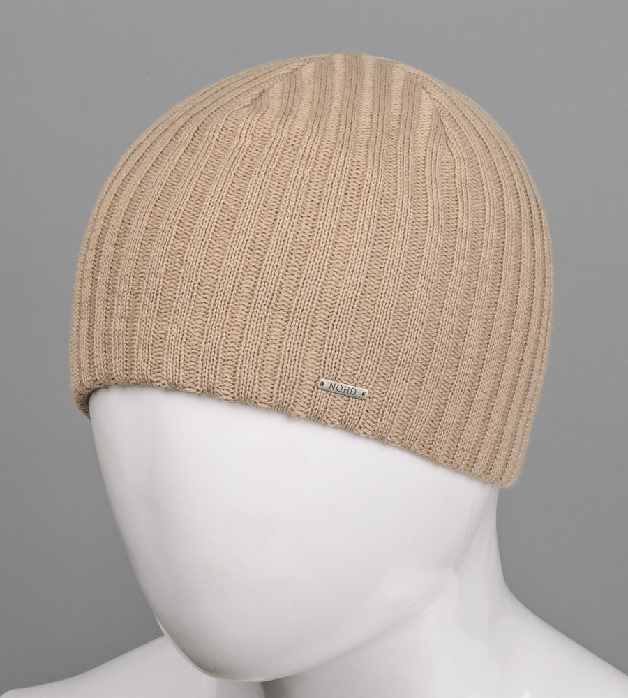 В'язана шапка на флісі Nord (15047), Капучино, фото 1