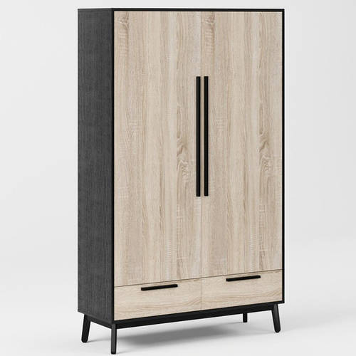 Шкаф "Манчестер-400" Чёрный Чёрный/Дуб Сонома (ID#1475413591), цена ...