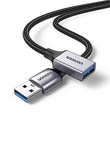 Подовжувальний кабель Ugreen USB 3.0 Type A для передачі даних 5 Гбіт/с 1 м Чорний 10495