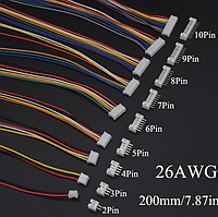 Клемне провода JST-PH 2-10 pin (шаг 2.0 мм) разъем папа+мама кабель 20 см, поштучно, звоните цена в описании