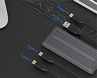 Зовнішня кишеня для M2 SSD NVMe PCIe USB 3.1 Type-C Blueendless PC280Y Original, фото 8