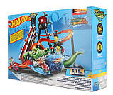 Hot Wheels Легендарний Гараж Скажена автомийка Водонапірна вежа Ігровий набір Крокодил Хот Вілс FTB67, фото 2