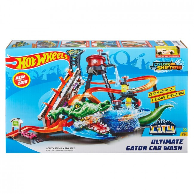 Hot Wheels Легендарний Гараж Скажена автомийка Водонапірна вежа Ігровий набір Крокодил Хот Вілс FTB67