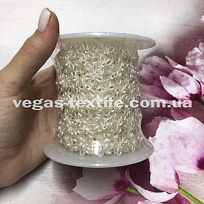 Стрічки (тасьма) з намистин квіти Айвері