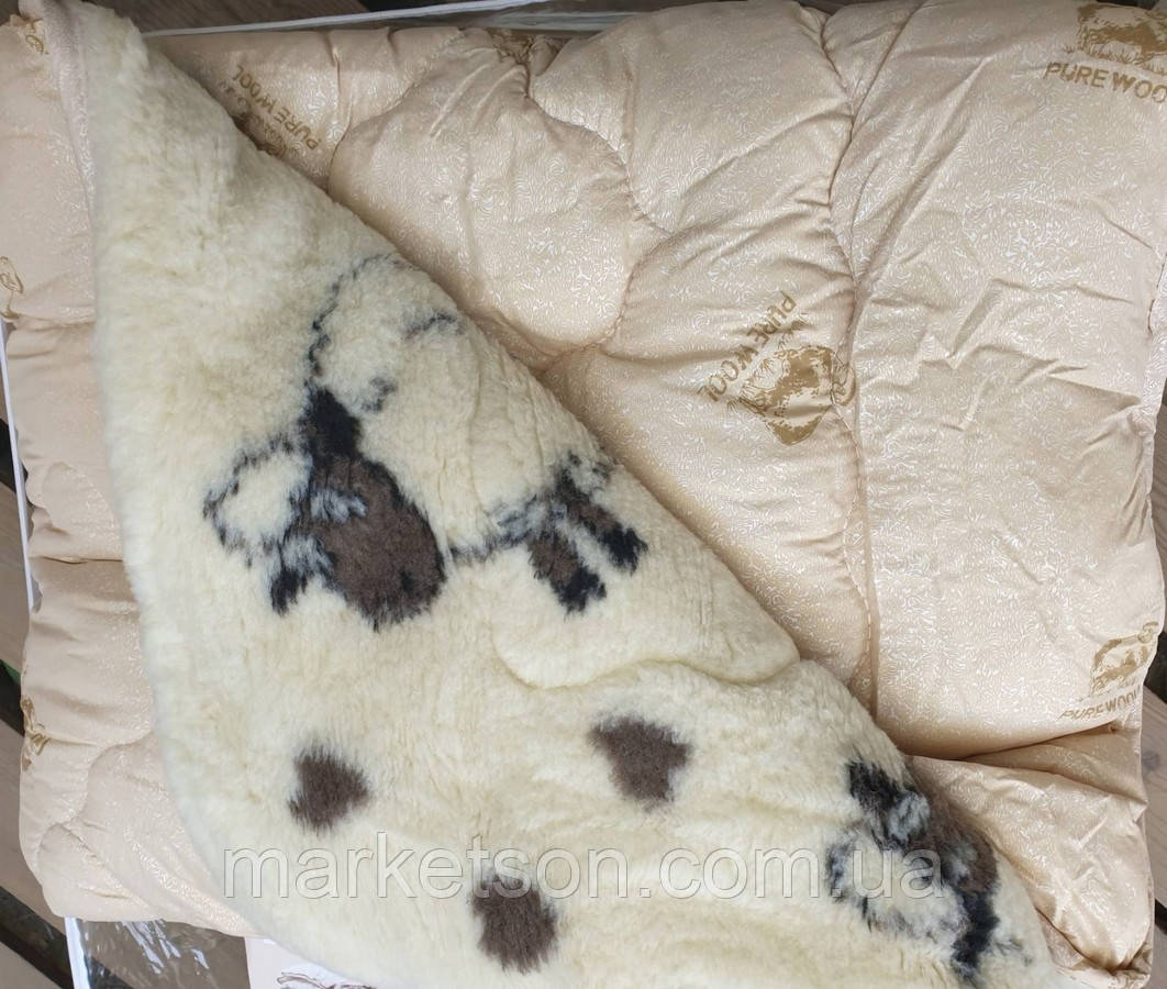 Тепла ковдра з овчини відкрита 175х210
