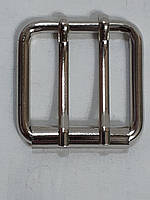 Пряжка сталева класичного типу для джинсового ременя з двома шпениками.