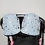 Муфти роздільні, на коляску / санки, світловідбиваючі з сніжинками, універсальна, для рук (колір - сірий), фото 4