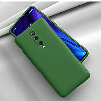 Силіконовий чохол із мікрофіброю для Xiaomi Mi 9T Pro зелений тонкий матовий