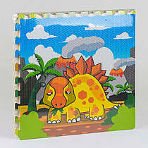 Килимок-пазл для дітей "Динозаври" 4 шт в упаковці, 60х60 см