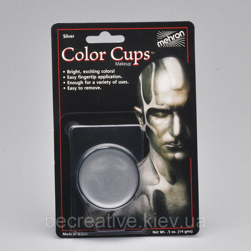 Срібний театральний грим Mehron Color Cup, 12 г