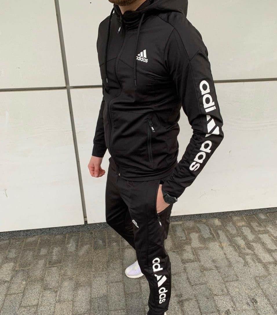 Чоловічий спортивний костюм Adidas, чорний Адідас
