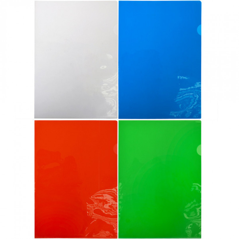 Папка-куточок А4 пластикова кольорова арт.E-310, фото 1